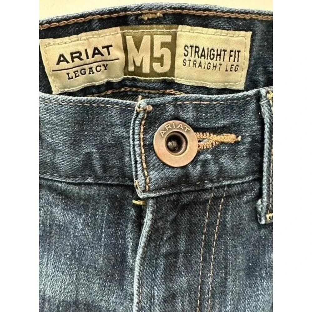 Ariat M5  Straight Leg Jeans Mens 30x34 Medium Wash Denim Western Cowboy